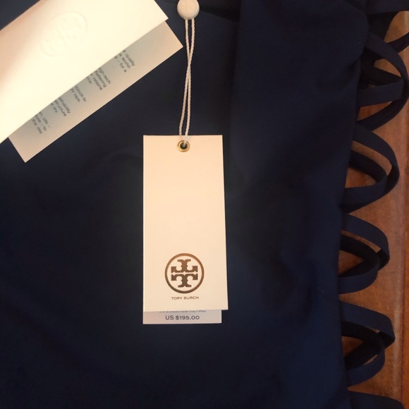 Tory Burch Navy Lace-Up Tank One Piece Swimsuit XS - Picture 9 of 11